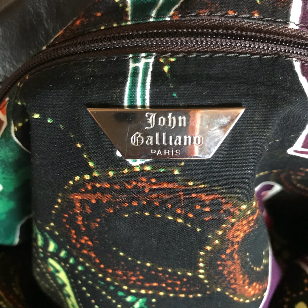 John Galliano leather handbag